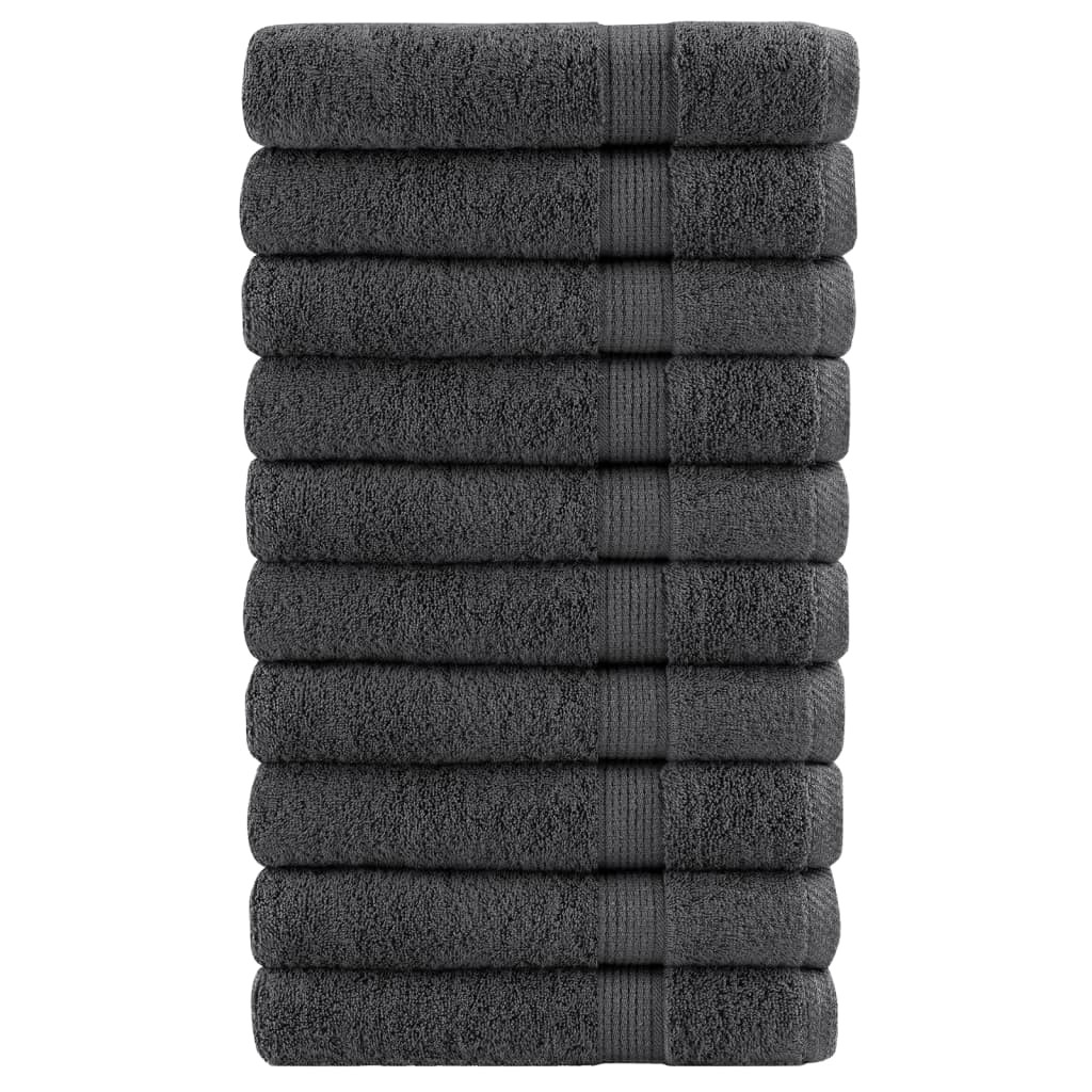 vidaXL Premium Saunatücher SOLUND 10 Stk. Anthrazit 80x200 cm 600 g/m²