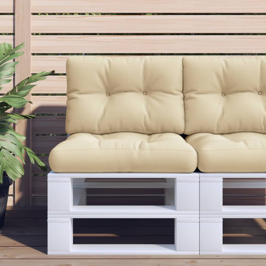 vidaXL Palettenkissen Beige 50x40x12 cm Stoff