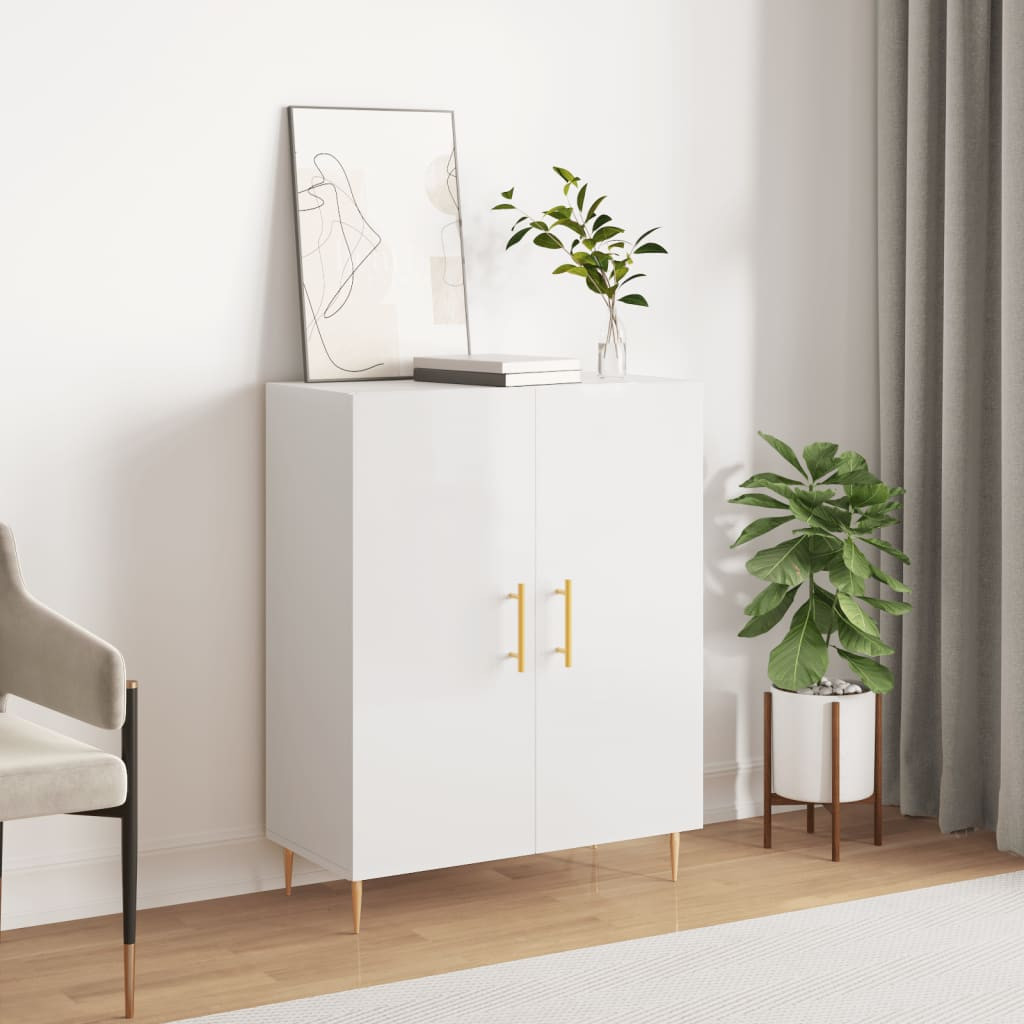 vidaXL Sideboard Hochglanz-Weiß 69,5x34x90 cm Holzwerkstoff