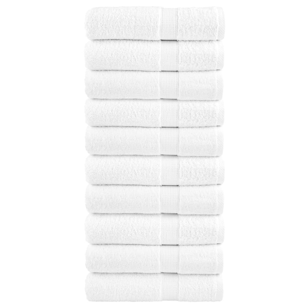 vidaXL Premium Handtücher SOLUND 10 Stk. Weiß 50x100 cm 600 g/m²
