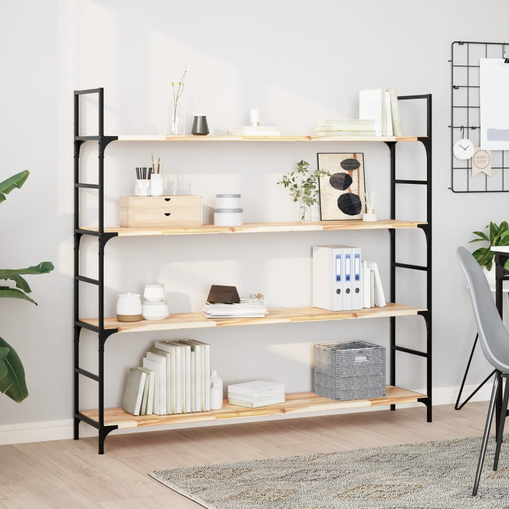 vidaXL Schweberegale 3 Stk. 120x30x2 cm Massivholz Akazie Unbehandelt