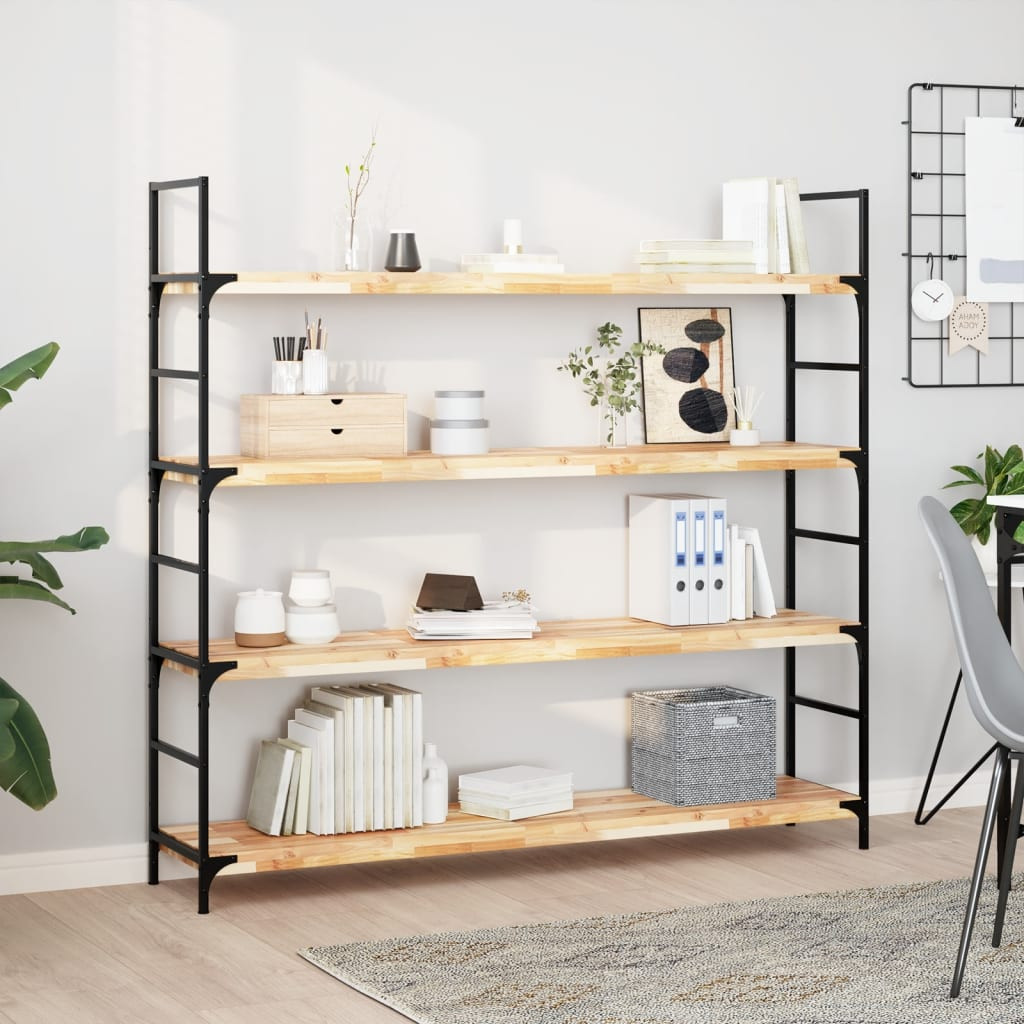 vidaXL Schweberegale 4 Stk. 160x30x4 cm Massivholz Akazie Unbehandelt