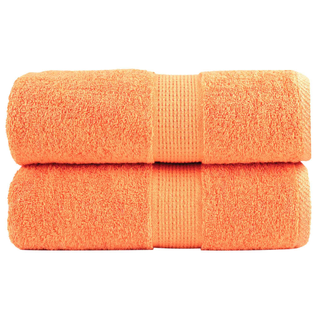 vidaXL Premium Waschhandtücher SOLUND 2 Stück Orange 30x30 cm 600 g/m²