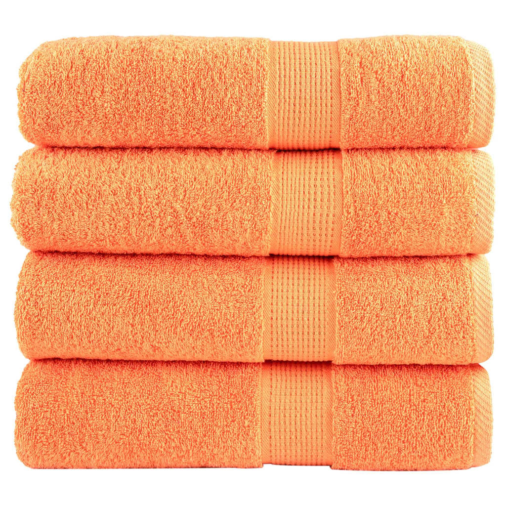 vidaXL Premium Badetücher SOLUND 4 Stk. Orange 100x150 cm 600 g/m²