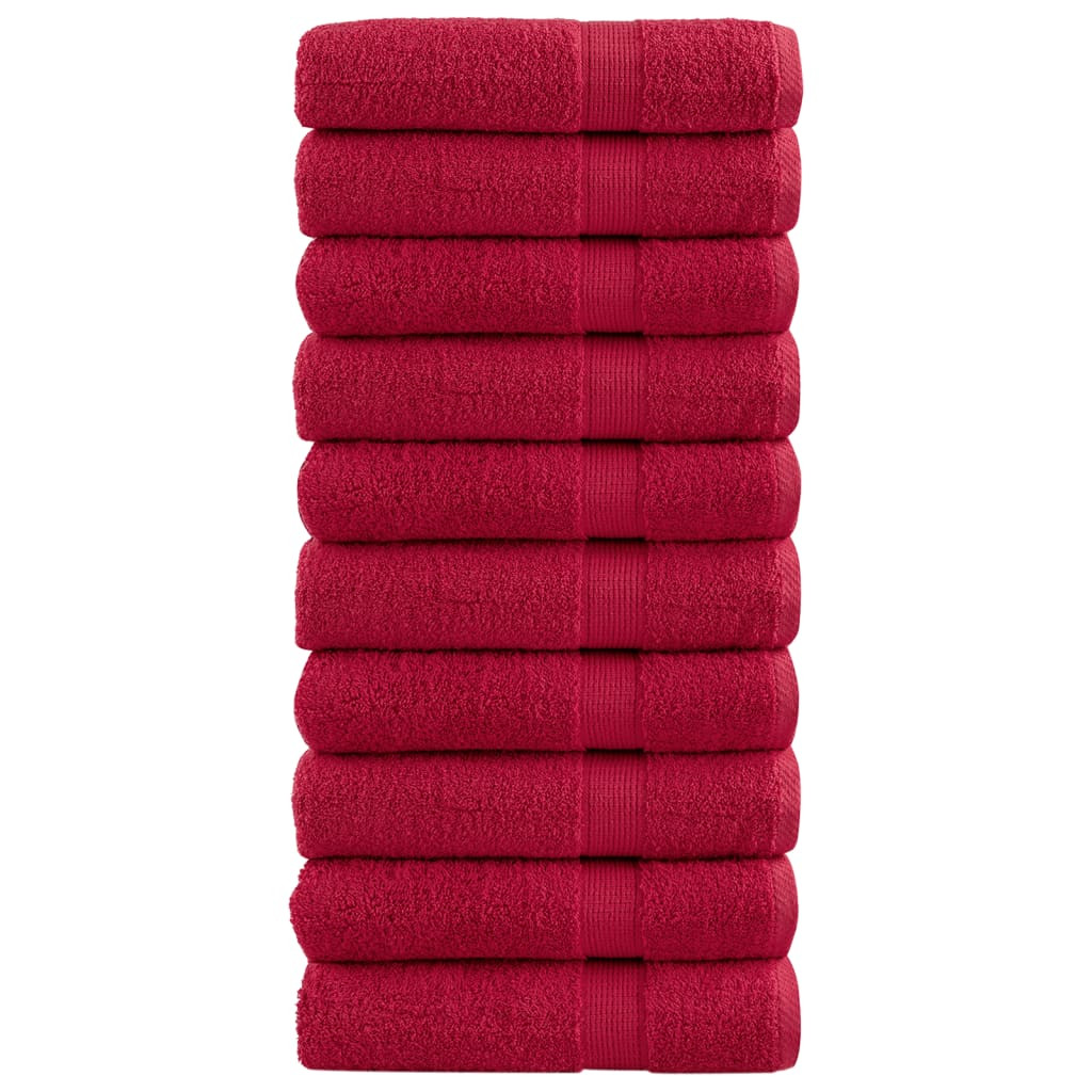 vidaXL Premium Badetücher SOLUND 10 Stk. Rot 100x150 cm 600 g/m²