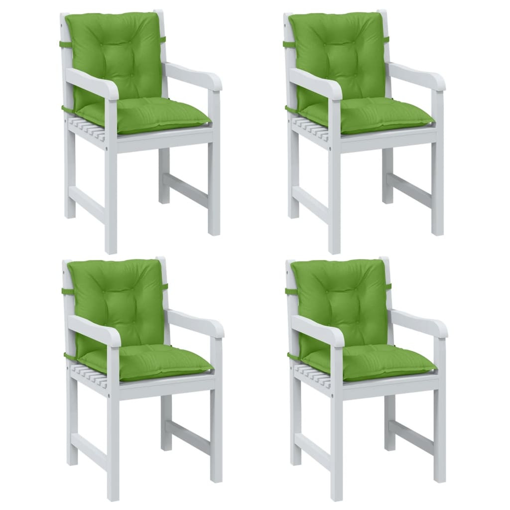 vidaXL Niedriglehner-Auflagen 4 Stk. Melange Grün 100x50x7 cm Stoff