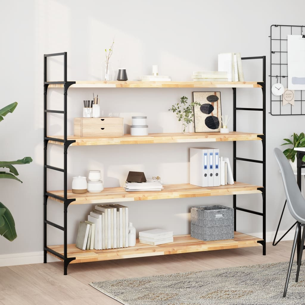 vidaXL Schweberegale 3 Stk. 120x40x4 cm Massivholz Akazie Unbehandelt