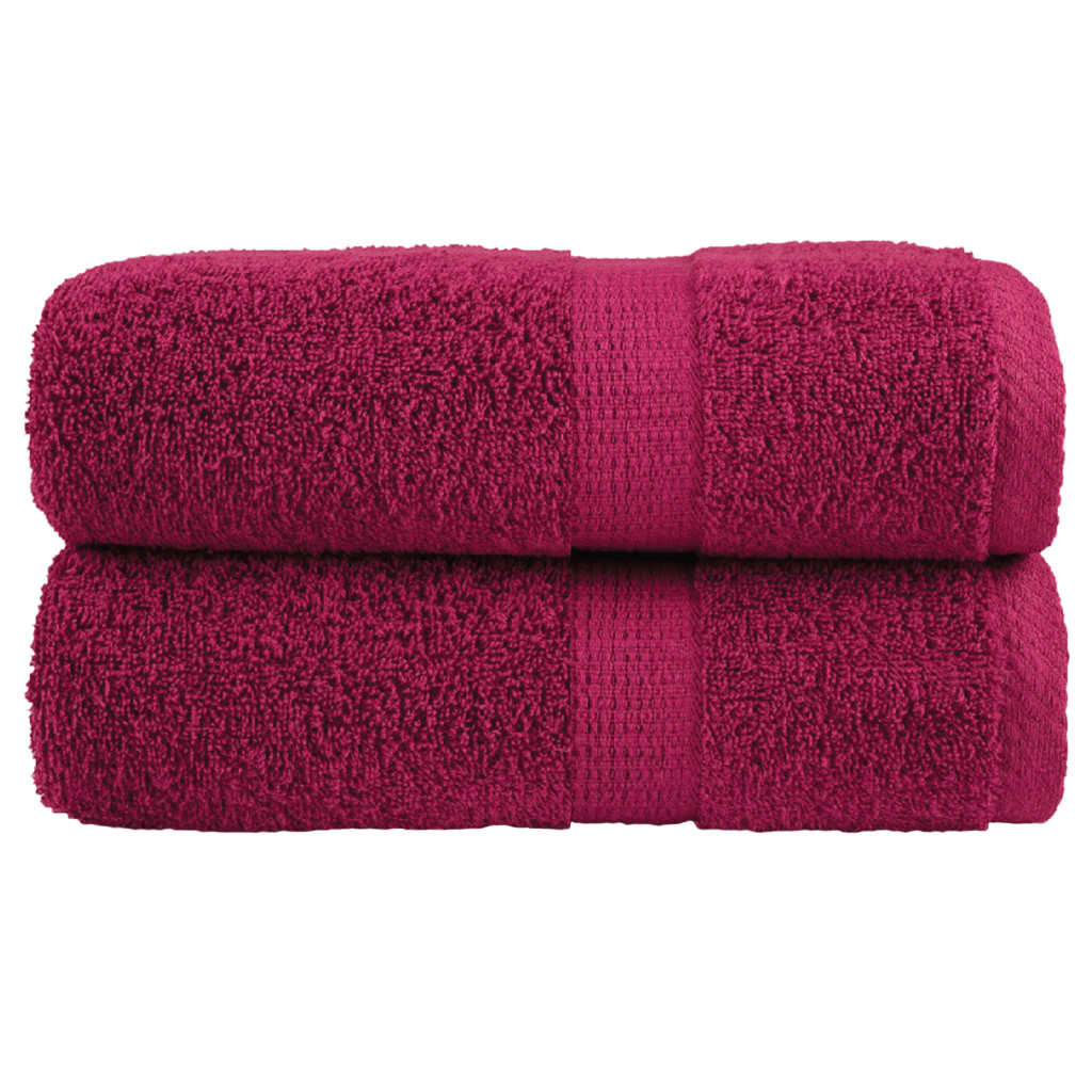 vidaXL Premium-Waschtücher SOLUND 2 Stk. Bordeaux 30x30 cm 600 g/m²