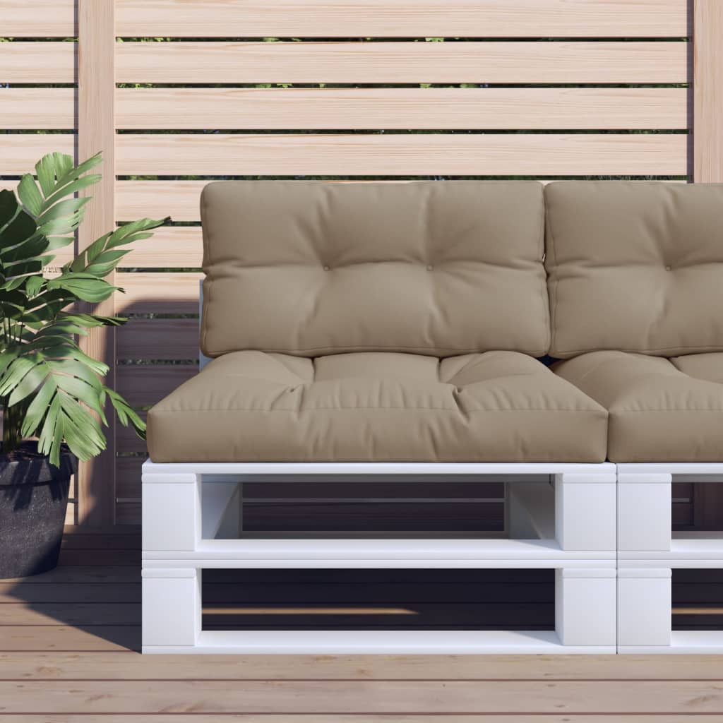 vidaXL Palettenkissen Taupe 80x40x12 cm Stoff