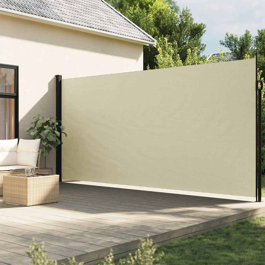 vidaXL Seitenmarkise Ausziehbar Creme 200x300 cm