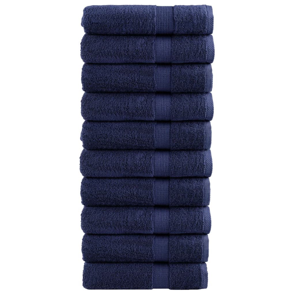 vidaXL Premium Duschtücher SOLUND 10 Stk. Marineblau 70x140 cm 600 g/m²