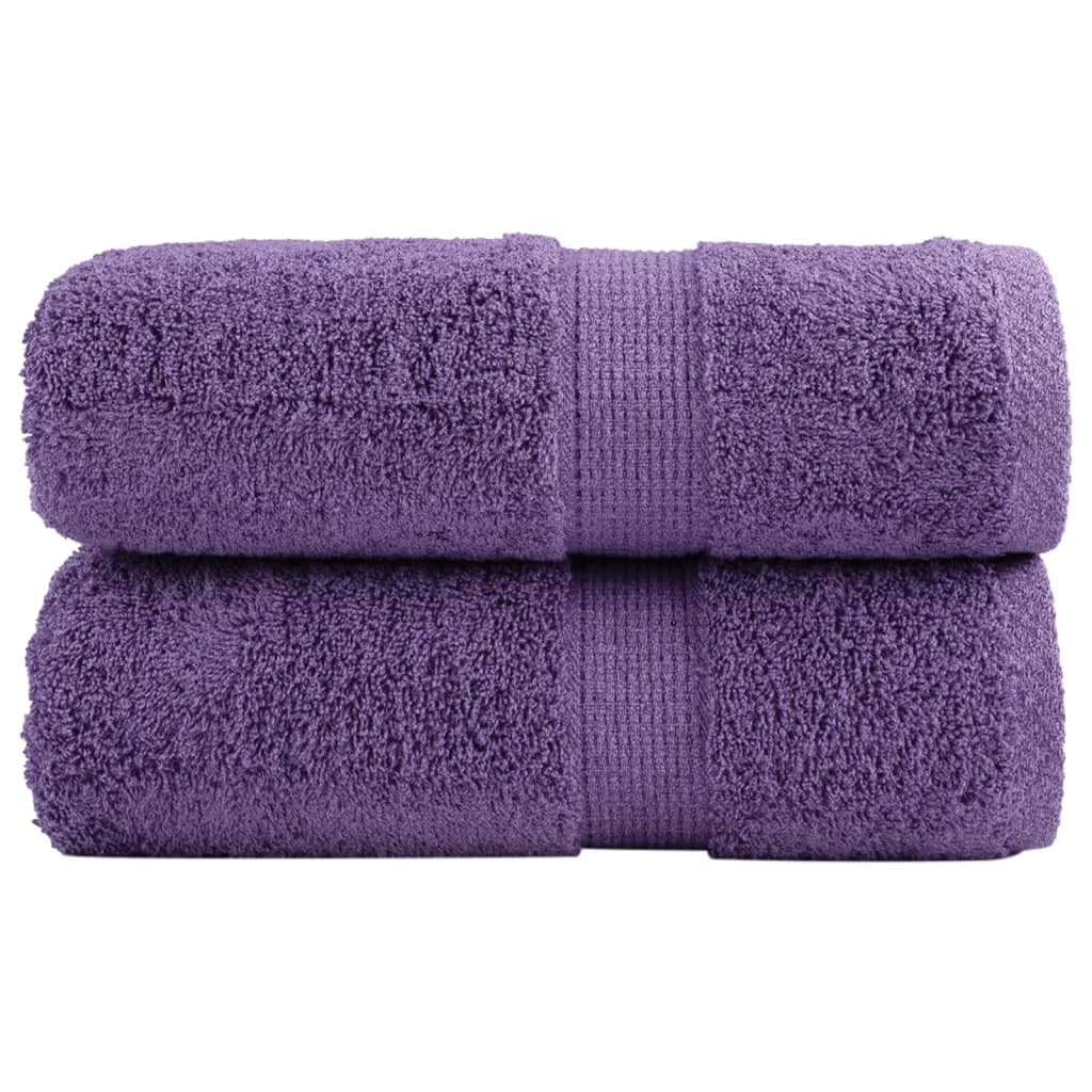 vidaXL Premium-Gästetücher SOLUND 2 Stk. Lila 30x50 cm 600 g/m²