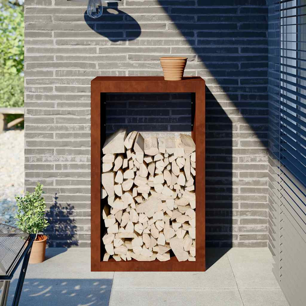 vidaXL Brennholzregal 60x40x100 cm Wetterfester Stahl