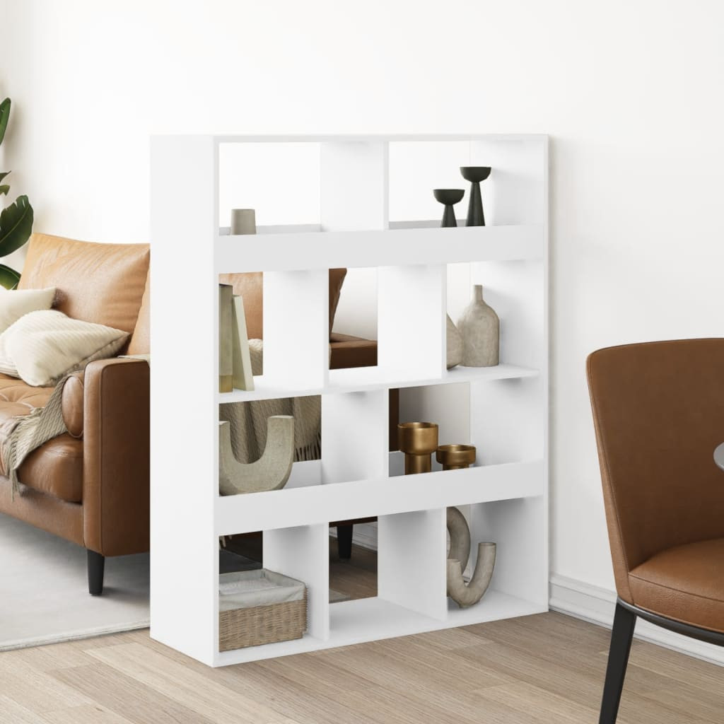 vidaXL Raumteiler Weiß 100x33x125,5 cm Holzwerkstoff