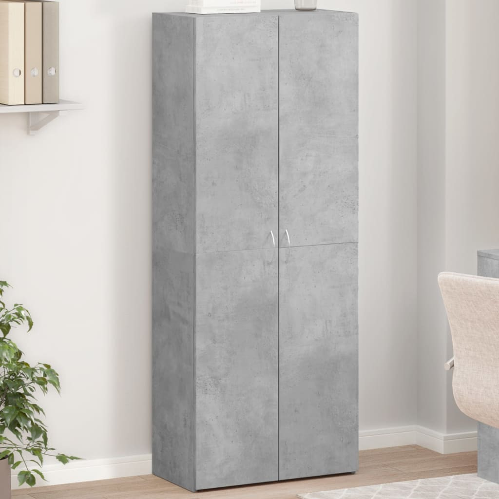 vidaXL Aktenschrank Betongrau 60x32x153 cm Holzwerkstoff