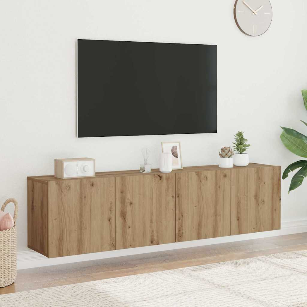 vidaXL TV-Wandschränke 2 Stk. Artisan-Eiche 80x30x41 cm