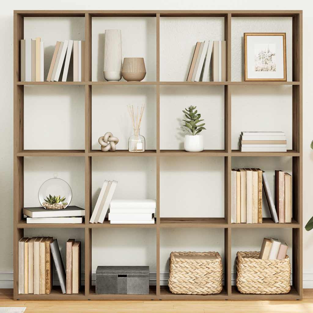 vidaXL Bücherregal Artisan-Eiche 137,5x29x137,5 cm Holzwerkstoff