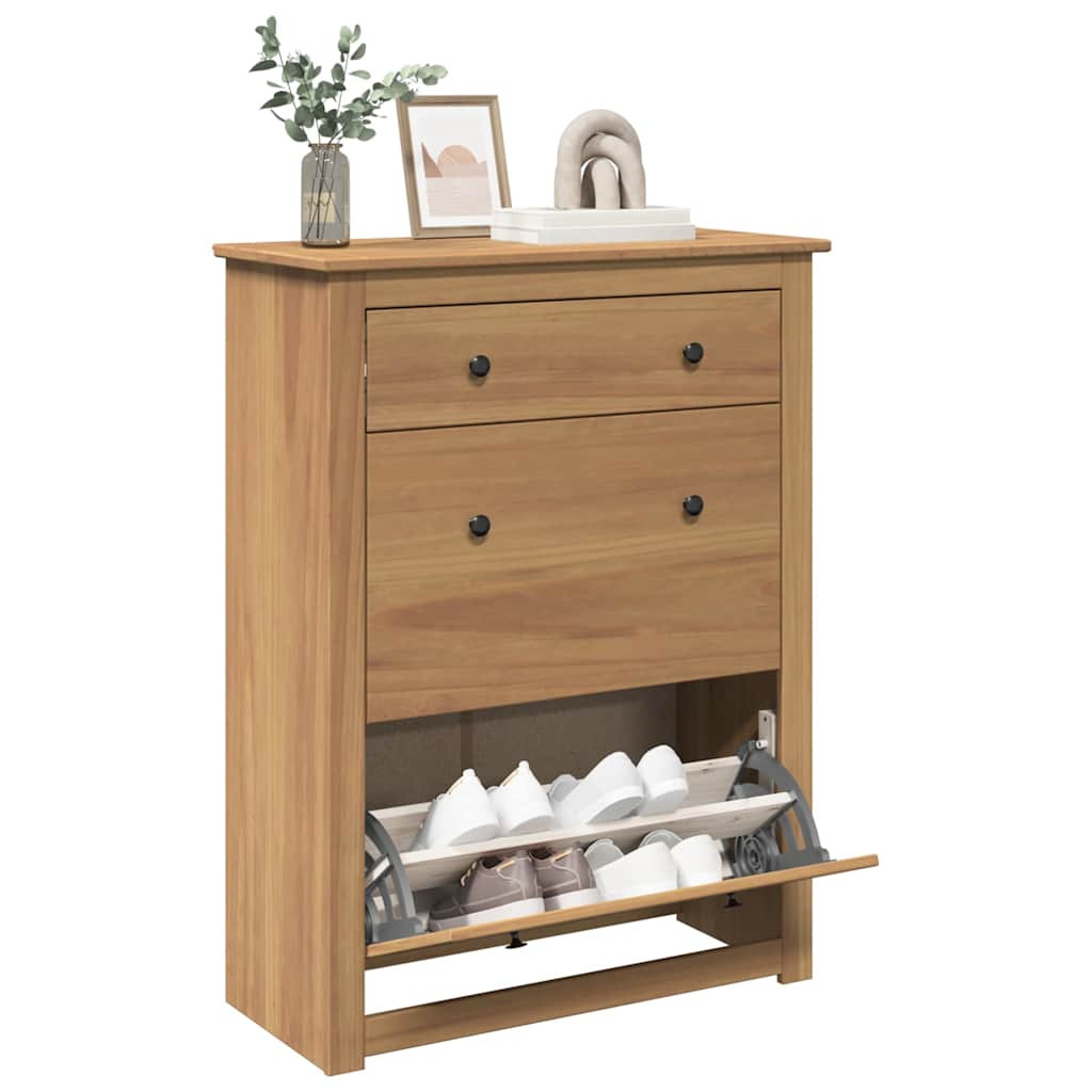 vidaXL Schuhschrank PANAMA 80x35x105 cm Massivholz Kiefer