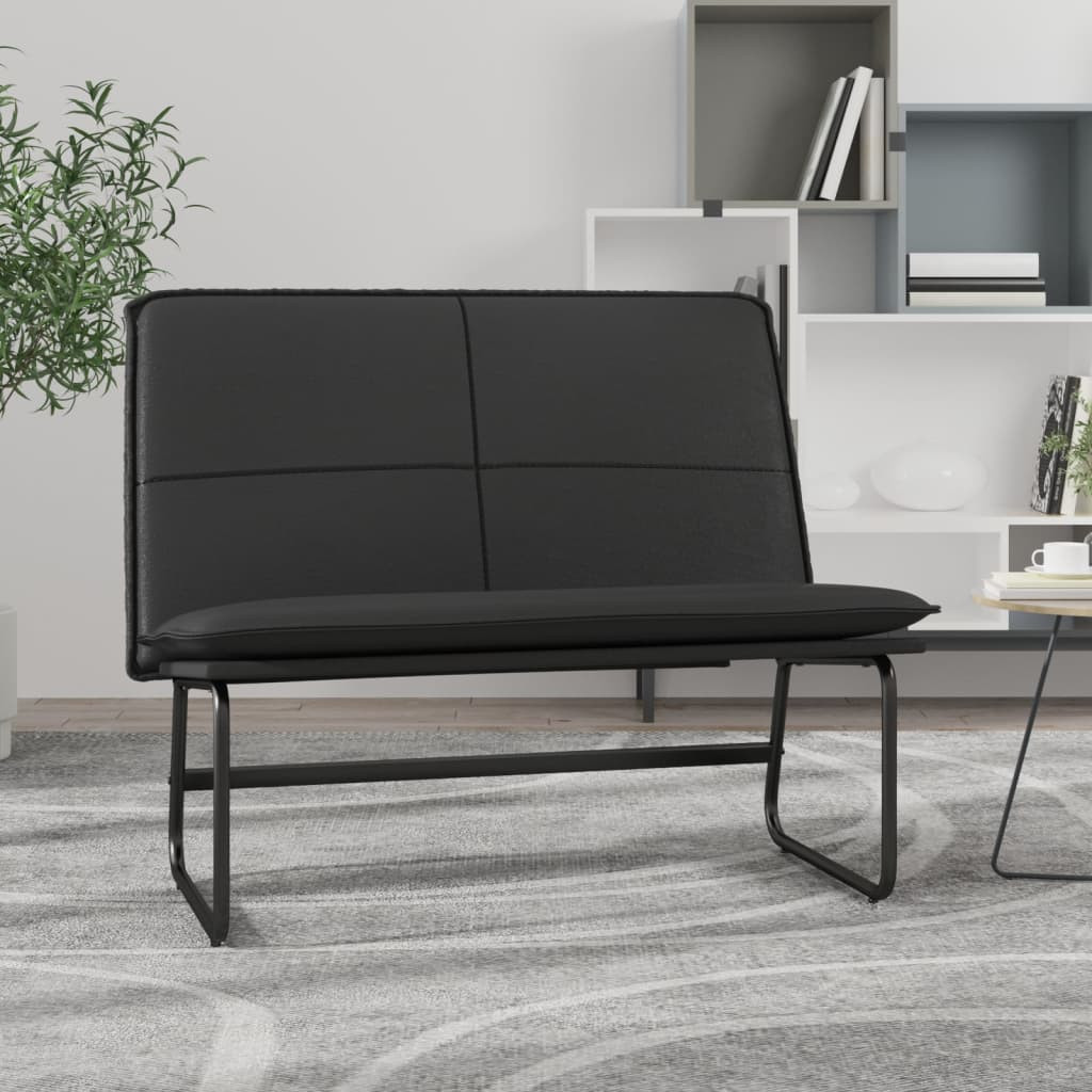 vidaXL Sitzbank Schwarz 100x75x76 cm Kunstleder