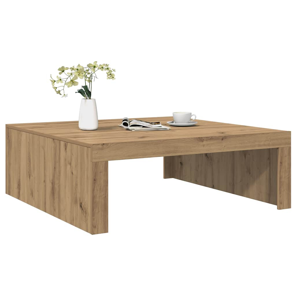 vidaXL Couchtisch Artisan-Eiche 100x100x35 cm Holzwerkstoff