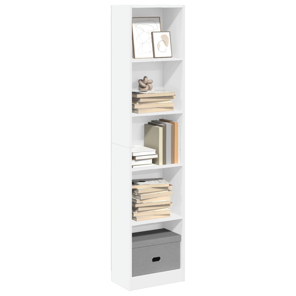 vidaXL Bücherregal Weiß 40x24x176 cm Holzwerkstoff