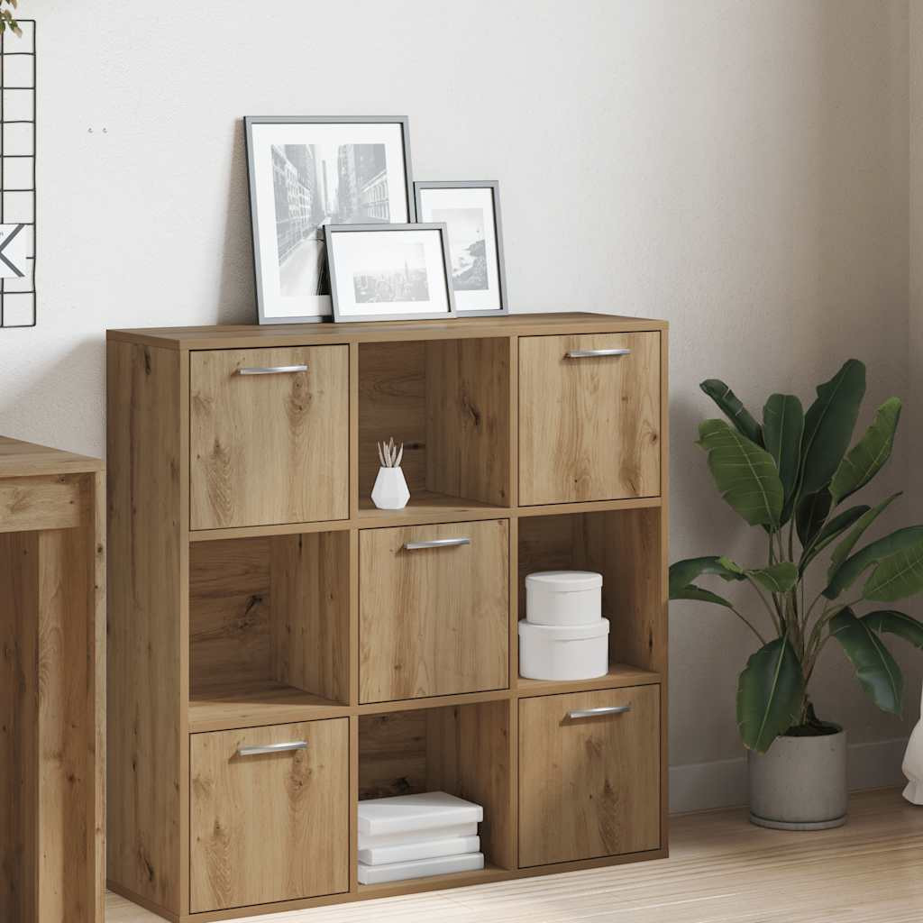 vidaXL Bücherregal Artisan-Eiche 90x28x90 cm Holzwerkstoff