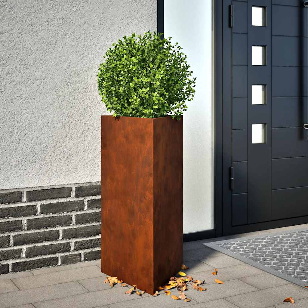 vidaXL Pflanzkübel 2 Stk. Dreieckig 40x34,5x75 cm Wetterfester Stahl