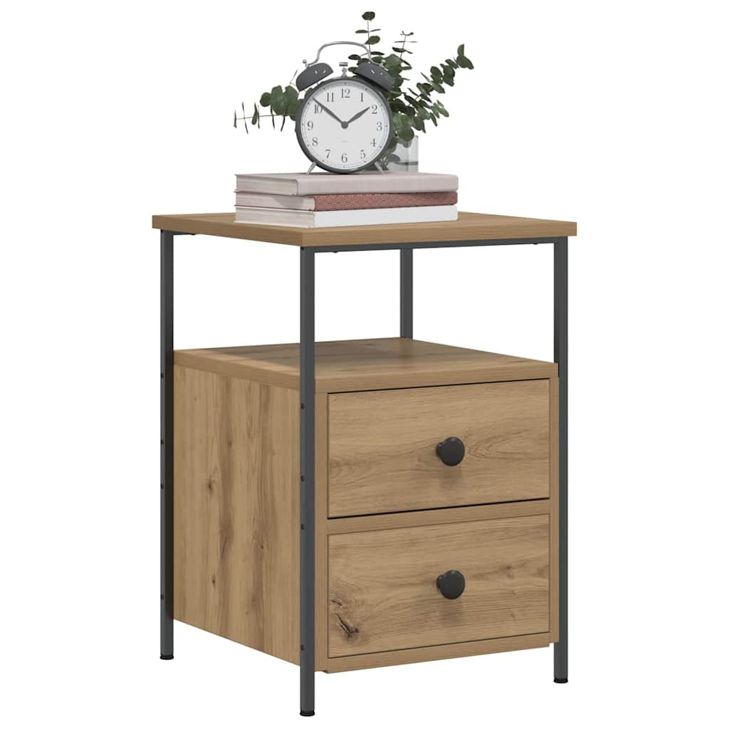 vidaXL Nachttisch Artisan-Eiche 34x35,5x50 cm Holzwerkstoff