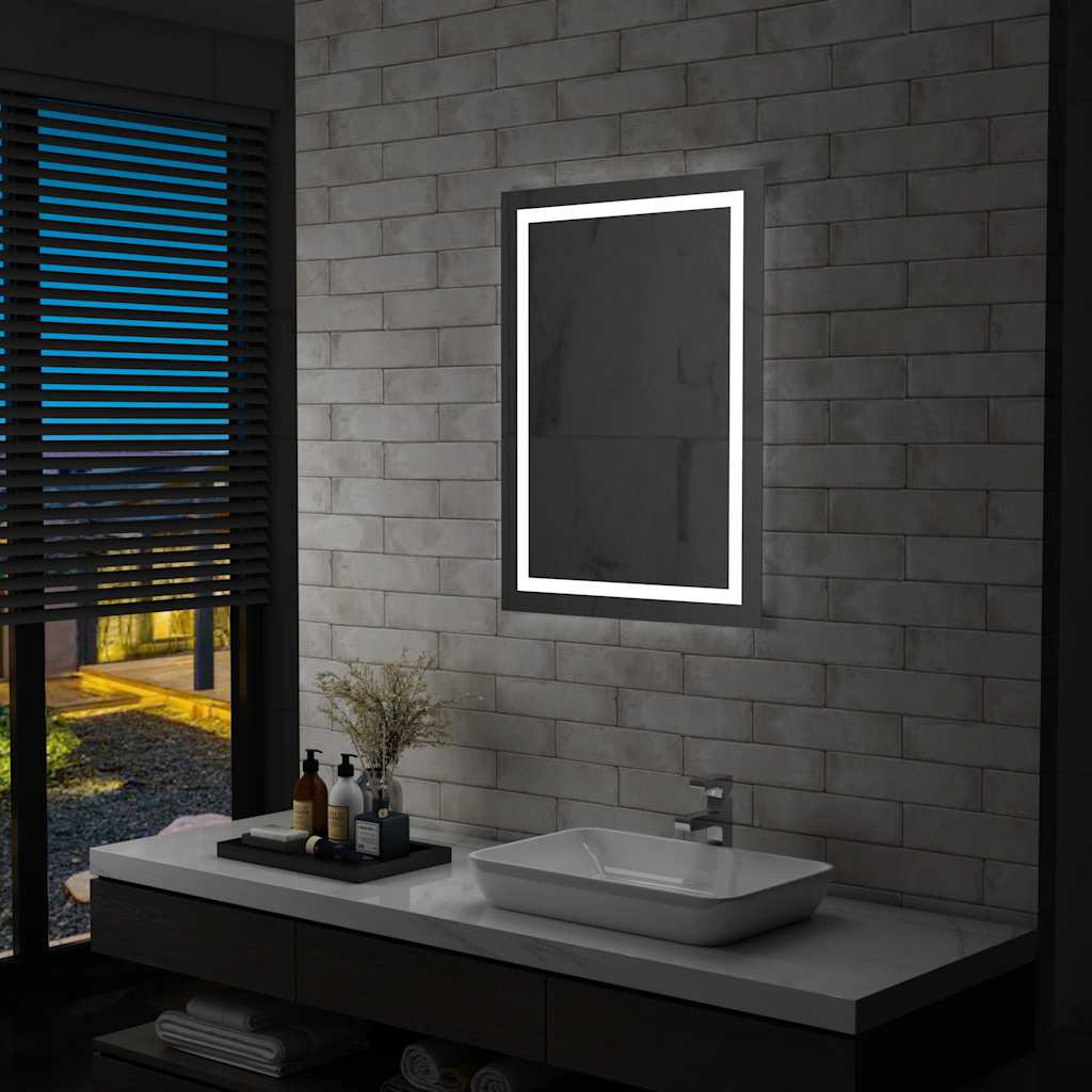 vidaXL LED-Badspiegel mit Berührungssensor 60x80 cm