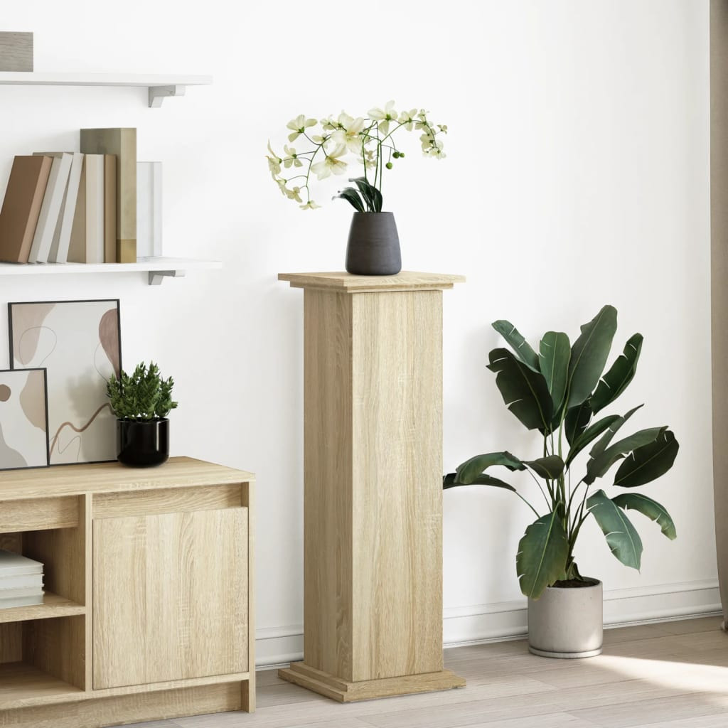 vidaXL Postament mit Stauraum Sonoma-Eiche 31x30x90 cm Holzwerkstoff