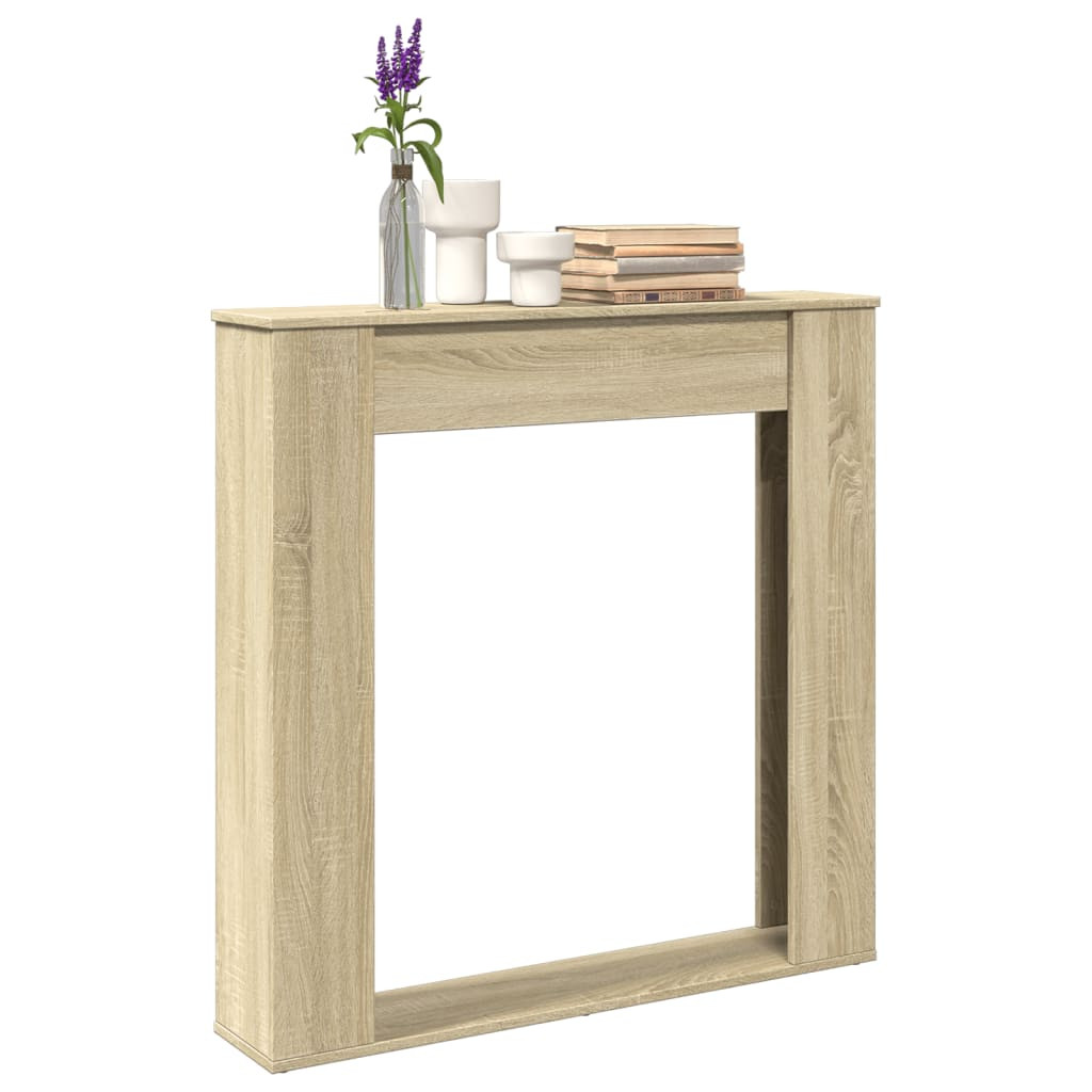 vidaXL Kaminumrandung Sonoma-Eiche 100x20x100 cm Holzwerkstoff