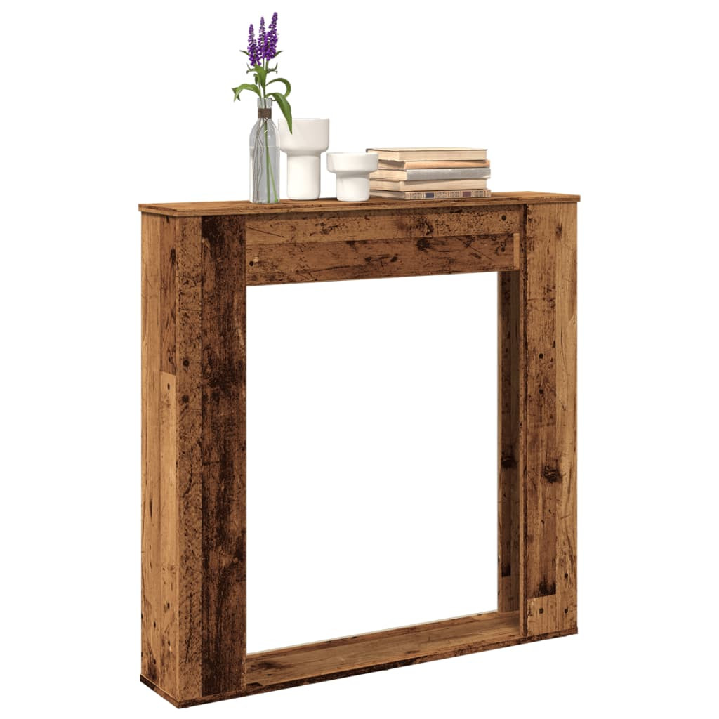vidaXL Kaminumrandung Altholz-Optik 100x20x100 cm Holzwerkstoff