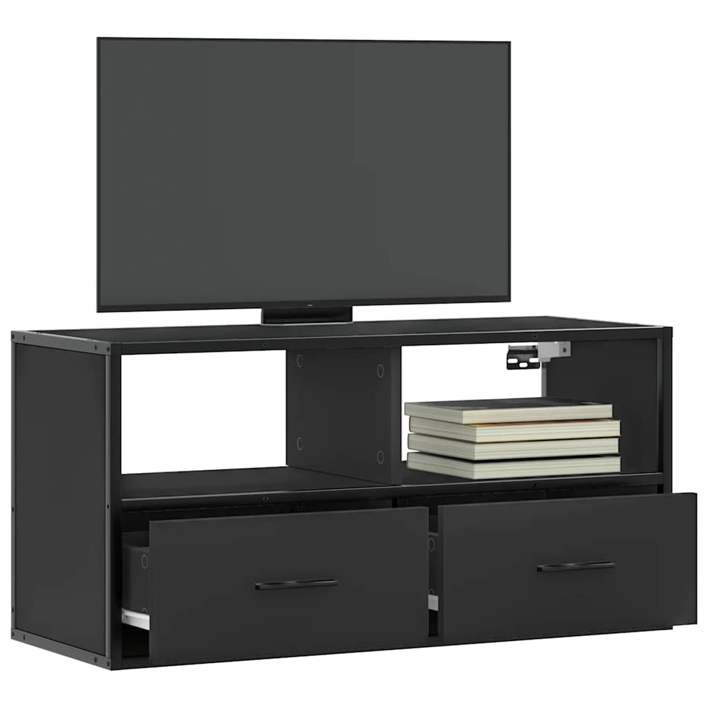 vidaXL TV-Schrank Schwarz 80x31x39,5 cm Holzwerkstoff und Metall