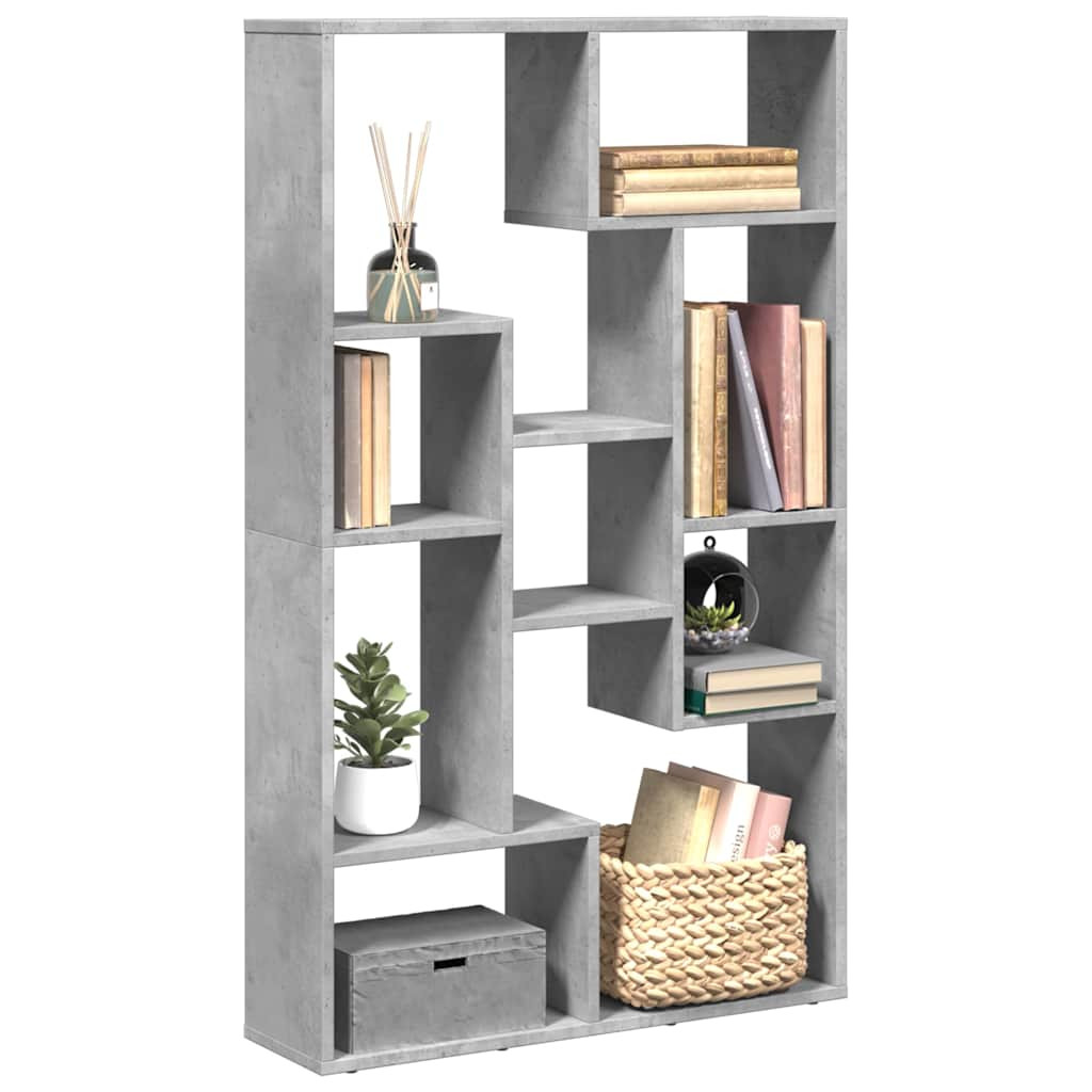 vidaXL Bücherregal Betongrau 72x20x120,5 cm Holzwerkstoff