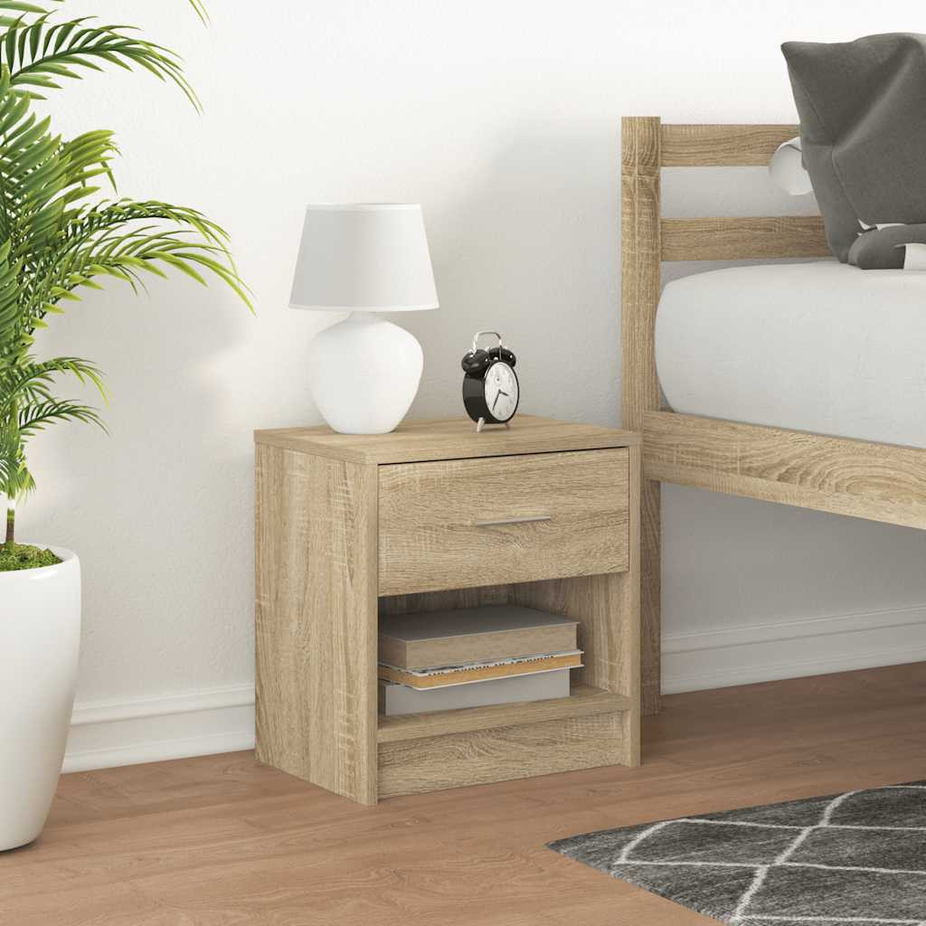 vidaXL Nachttisch mit Schublade Sonoma-Eiche 39x28x41 cm
