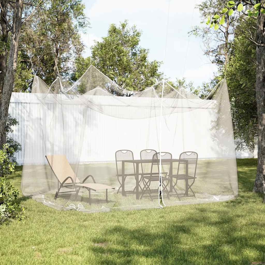 vidaXL Moskitonetz für den Außenbereich, 220 Maschen, Weiß, 300 x 300 x 250 cm