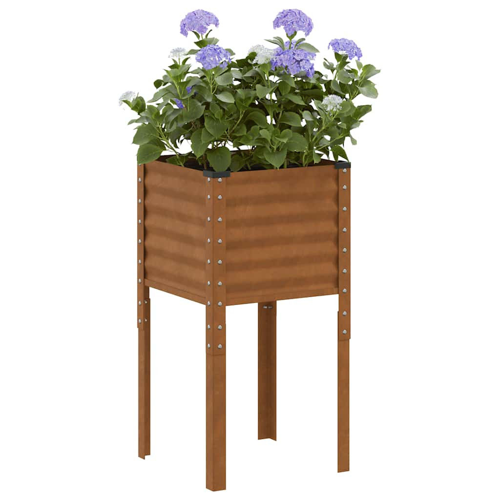 vidaXL Gartenpflanzgefäß 45 x 45 x 88 cm Verwitterungsstahl