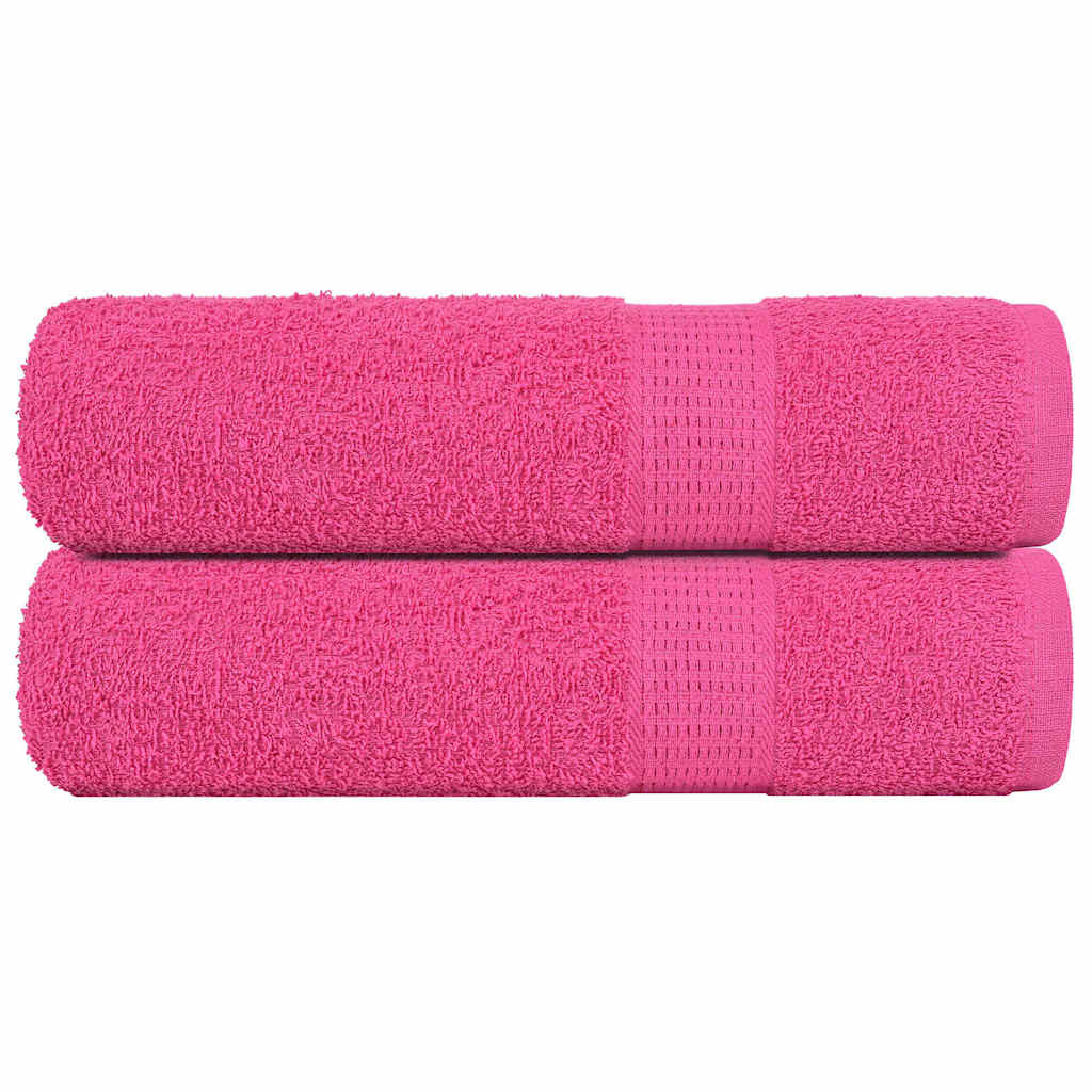vidaXL Duschtücher FROGN 2 Stk. Rosa 70x140 cm 360 g/qm