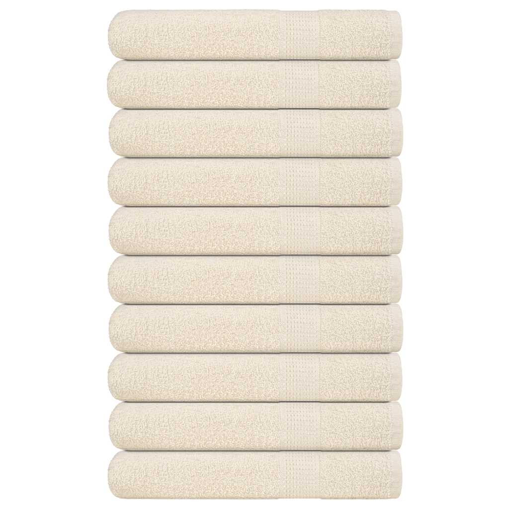 vidaXL Saunatücher FROGN 10 Stk. Creme 80x200 cm 360 g/m²