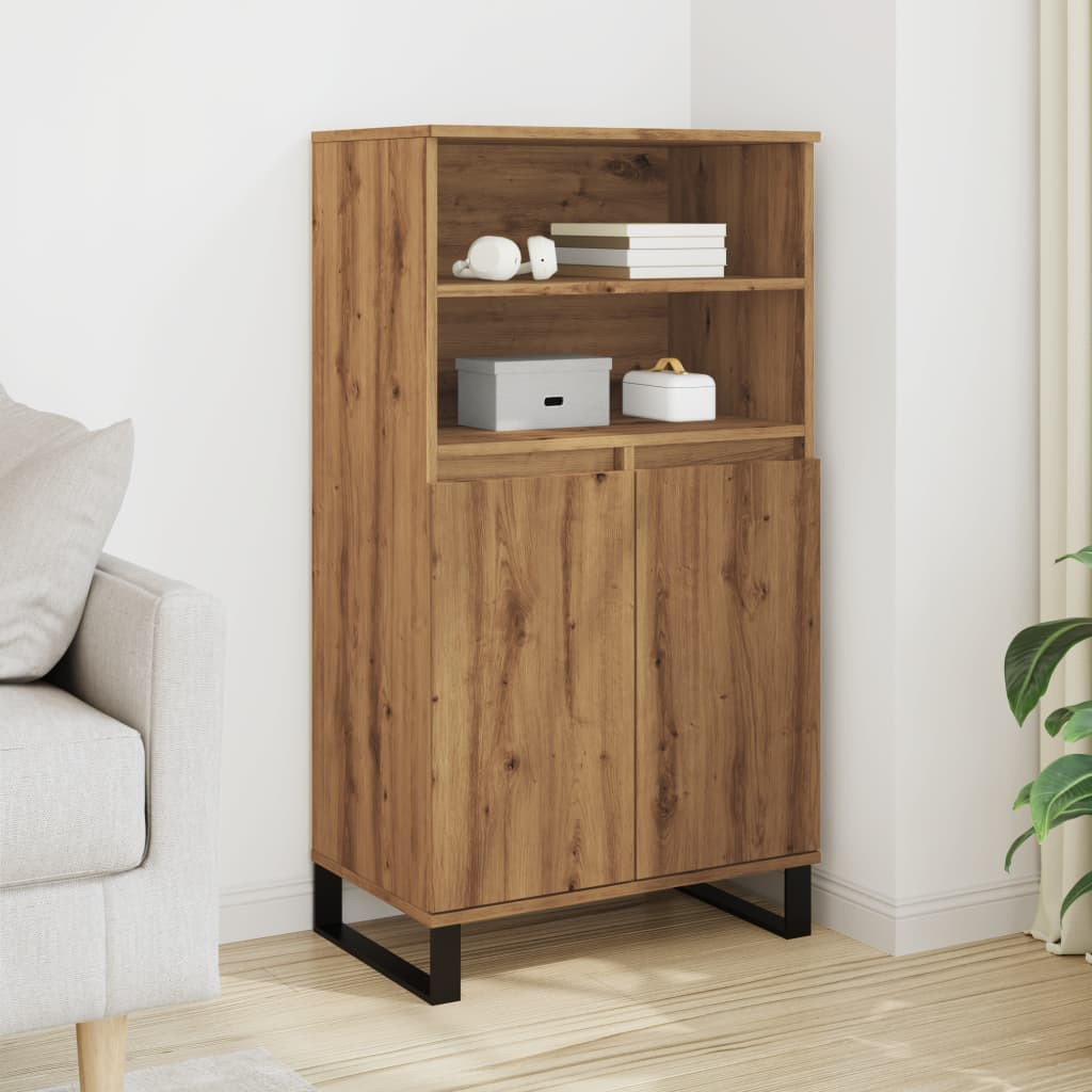 vidaXL Highboard Artisan-Eiche 60x36x110 cm Holzwerkstoff