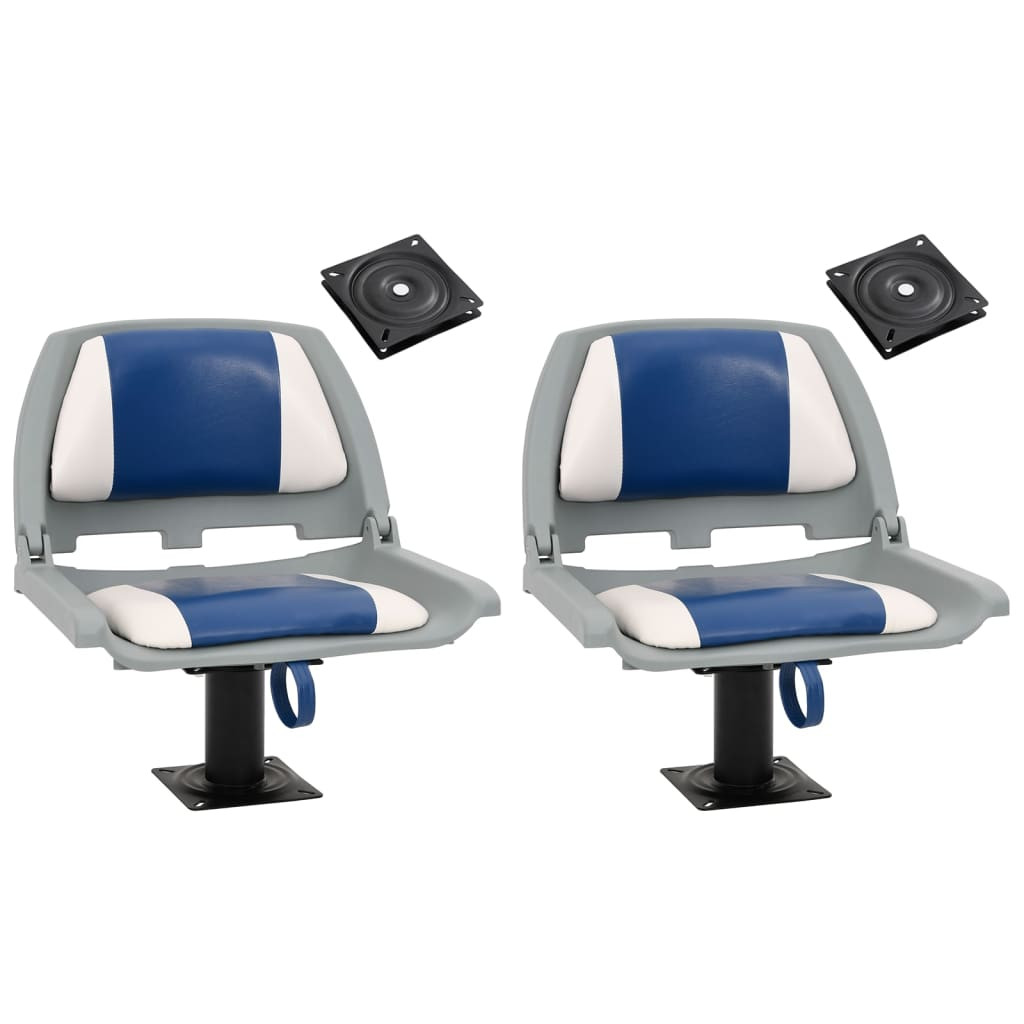 vidaXL Bootssitze mit Podest 2 Stk. 360° Drehbar