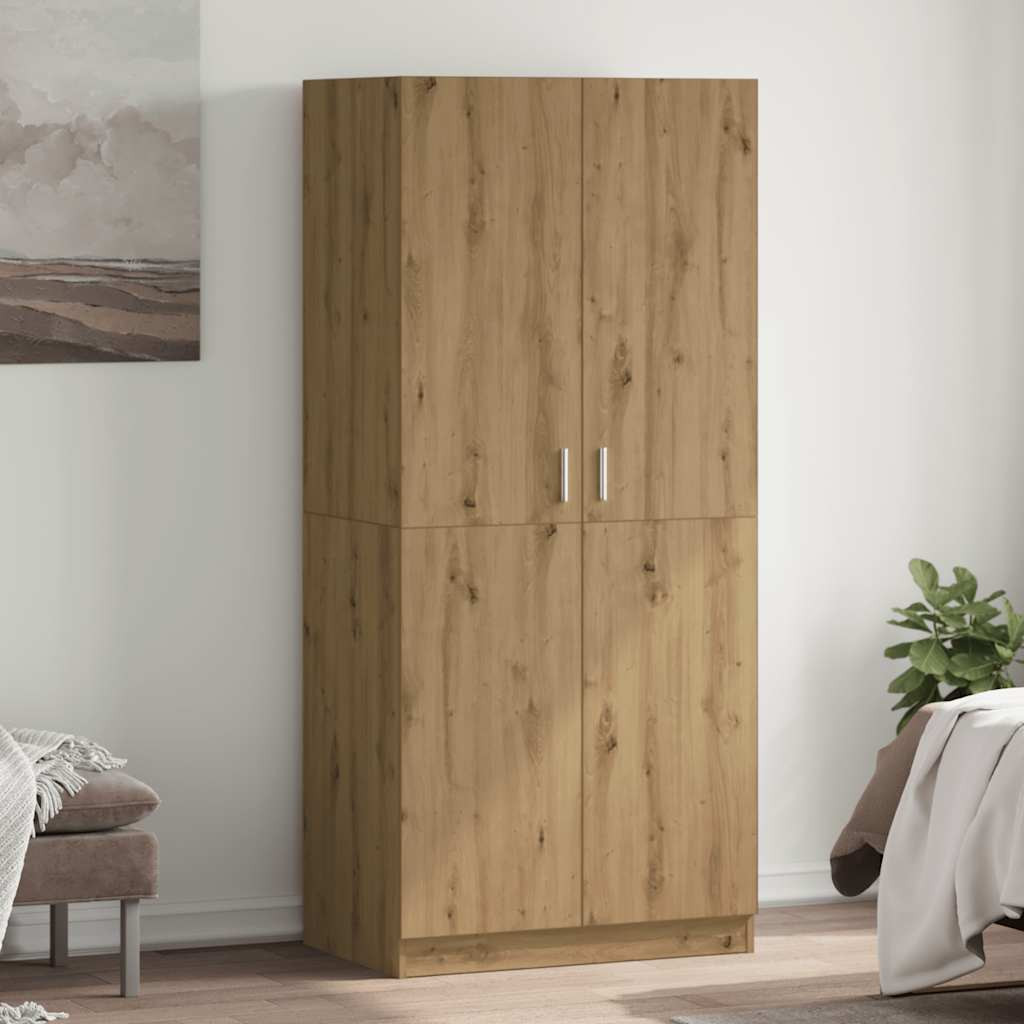 vidaXL Kleiderschrank Artisan-Eiche 90x52x200 cm Holzwerkstoff