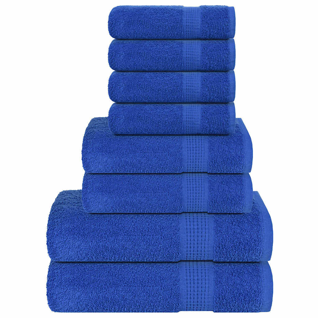 vidaXL 8-tlg. Handtuch-Set FROGN Blau 360 g/m²