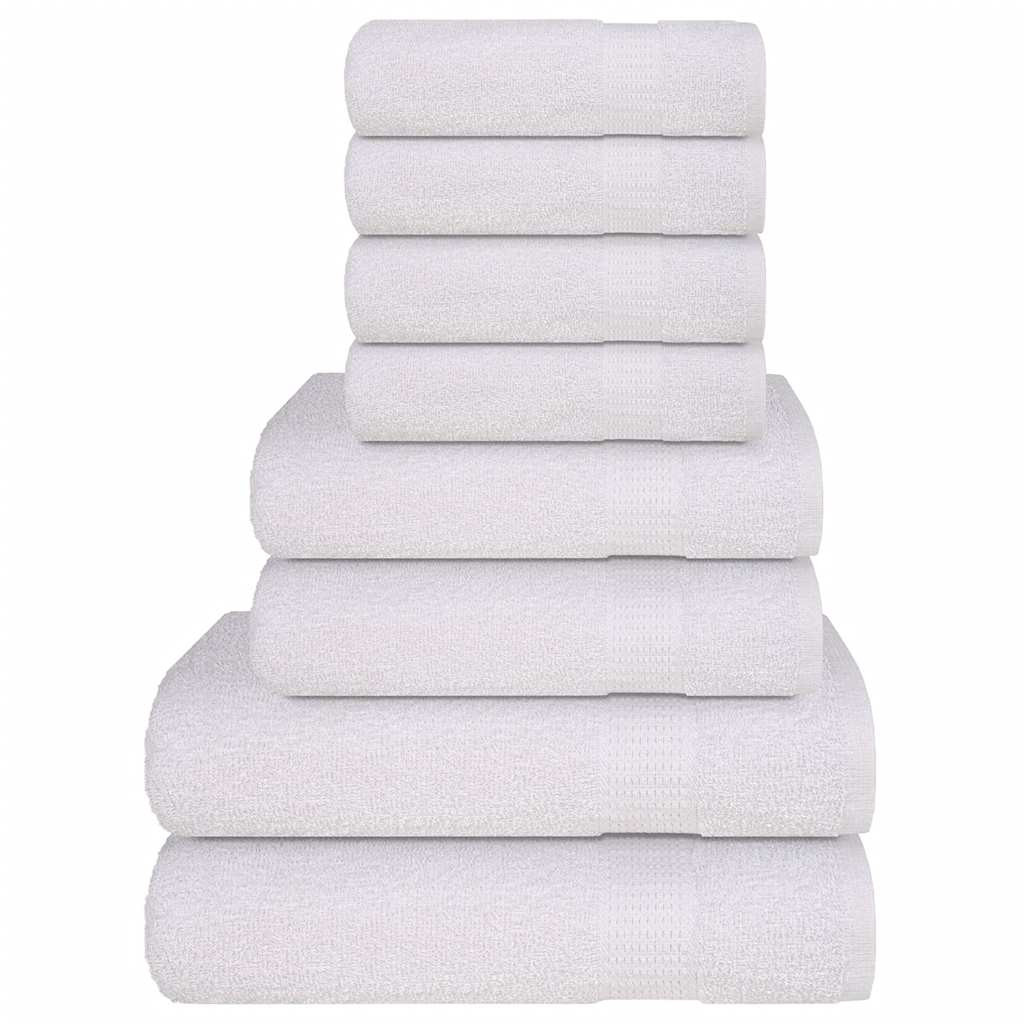 vidaXL 8-tlg. Handtuch-Set FROGN Weiß 360 g/m²