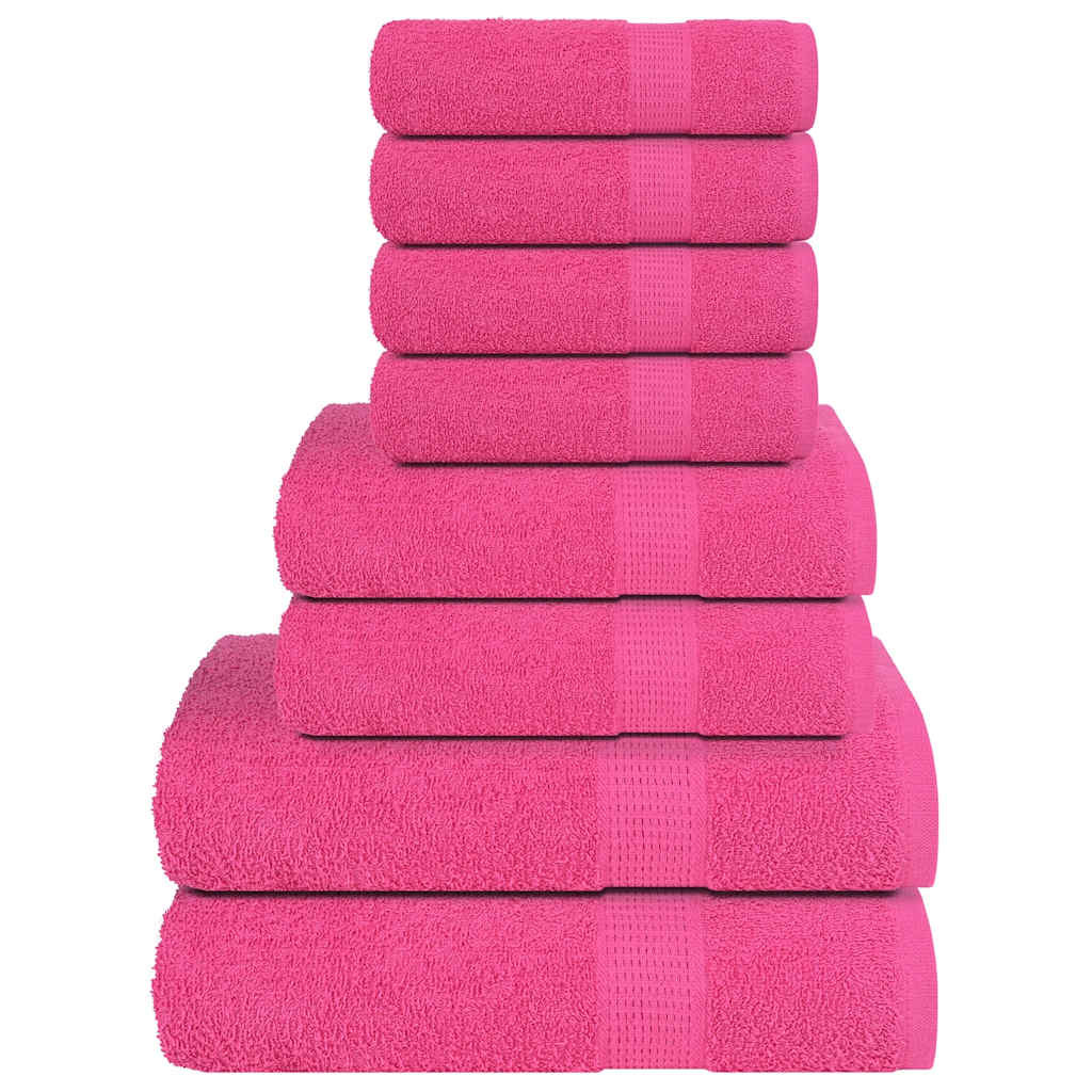 vidaXL 8-tlg. Handtuch-Set FROGN Rosa 360 g/m²