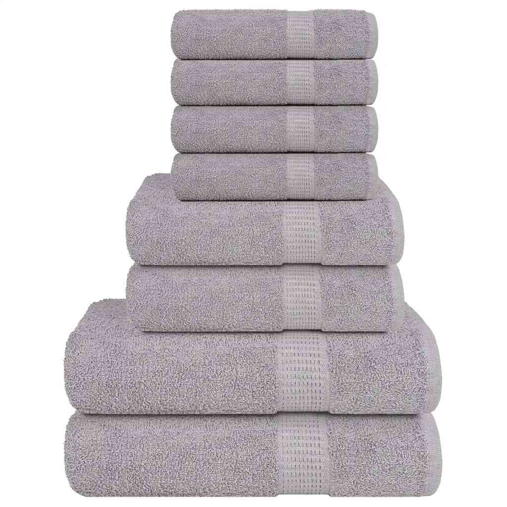 vidaXL 8-tlg. Handtuch-Set FROGN Grau 360 g/m²