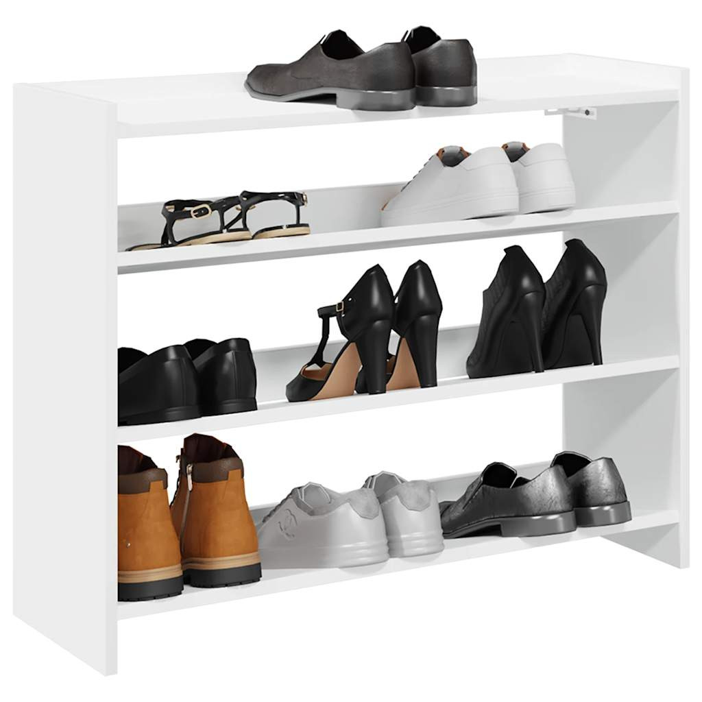 vidaXL Schuhregal Weiß 80x25x62 cm Holzwerkstoff