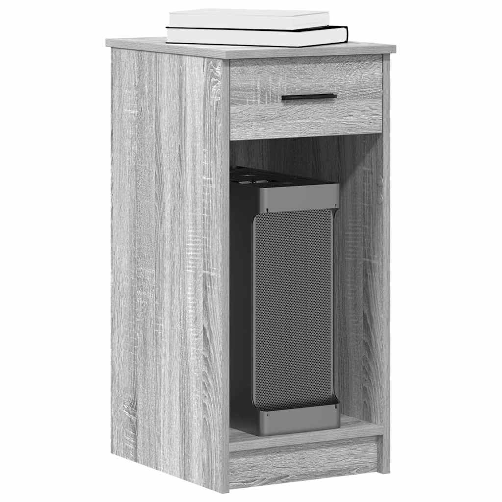 vidaXL Computerschrank mit Schublade Grau Sonoma 35x45x77 cm
