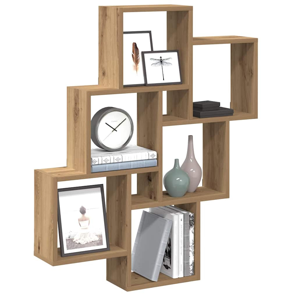 vidaXL Würfelregal Artisan-Eiche 78x15x93 cm Holzwerkstoff