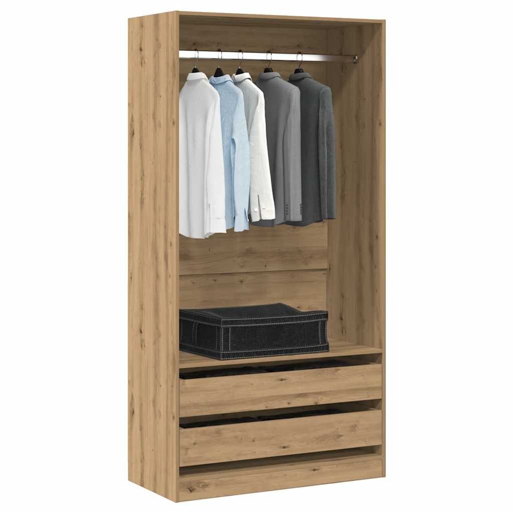 vidaXL Kleiderschrank Artisan-Eiche 100x50x200 cm Holzwerkstoff